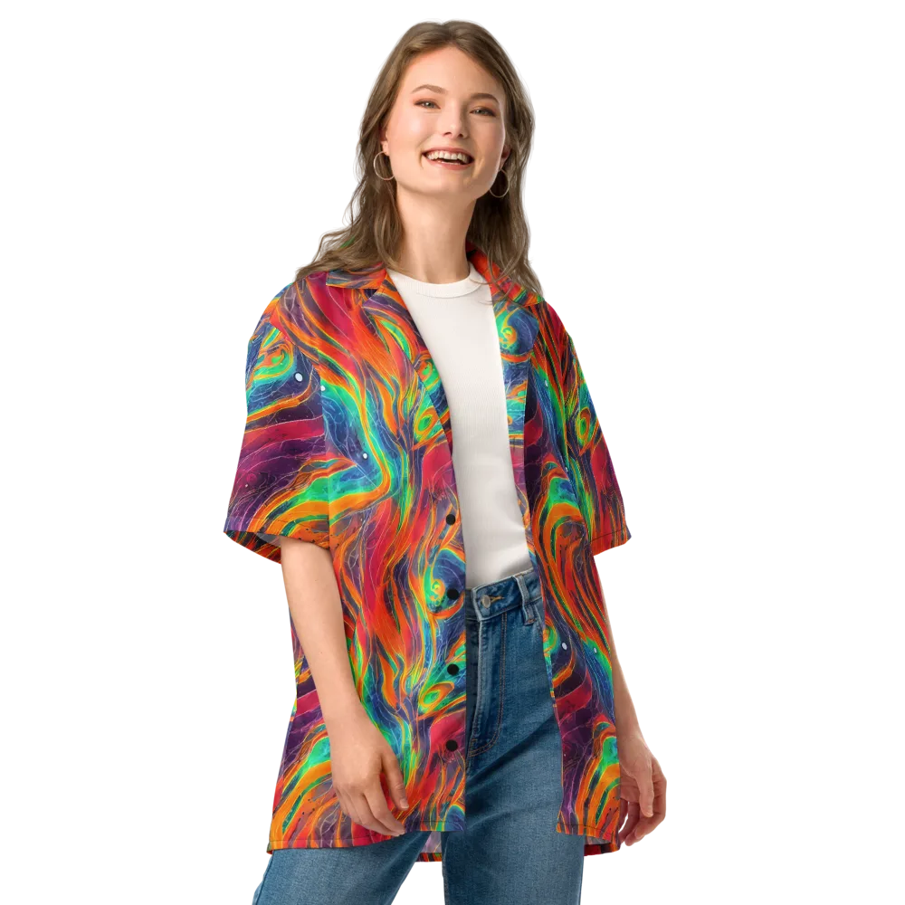 Aurora Torrent on Button Shirt — Front