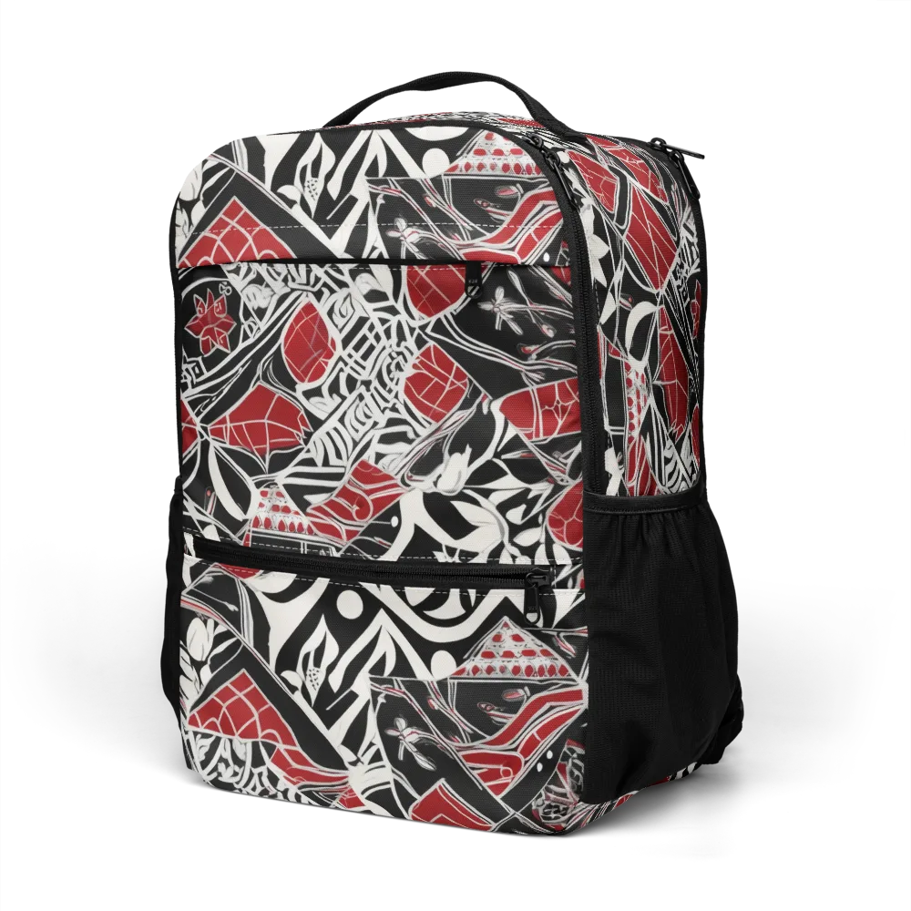 Crimson Rhapsody on Utility Backpack — Left Front