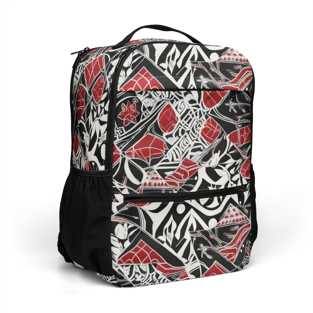 Crimson Rhapsody on Utility Backpack — Right Front