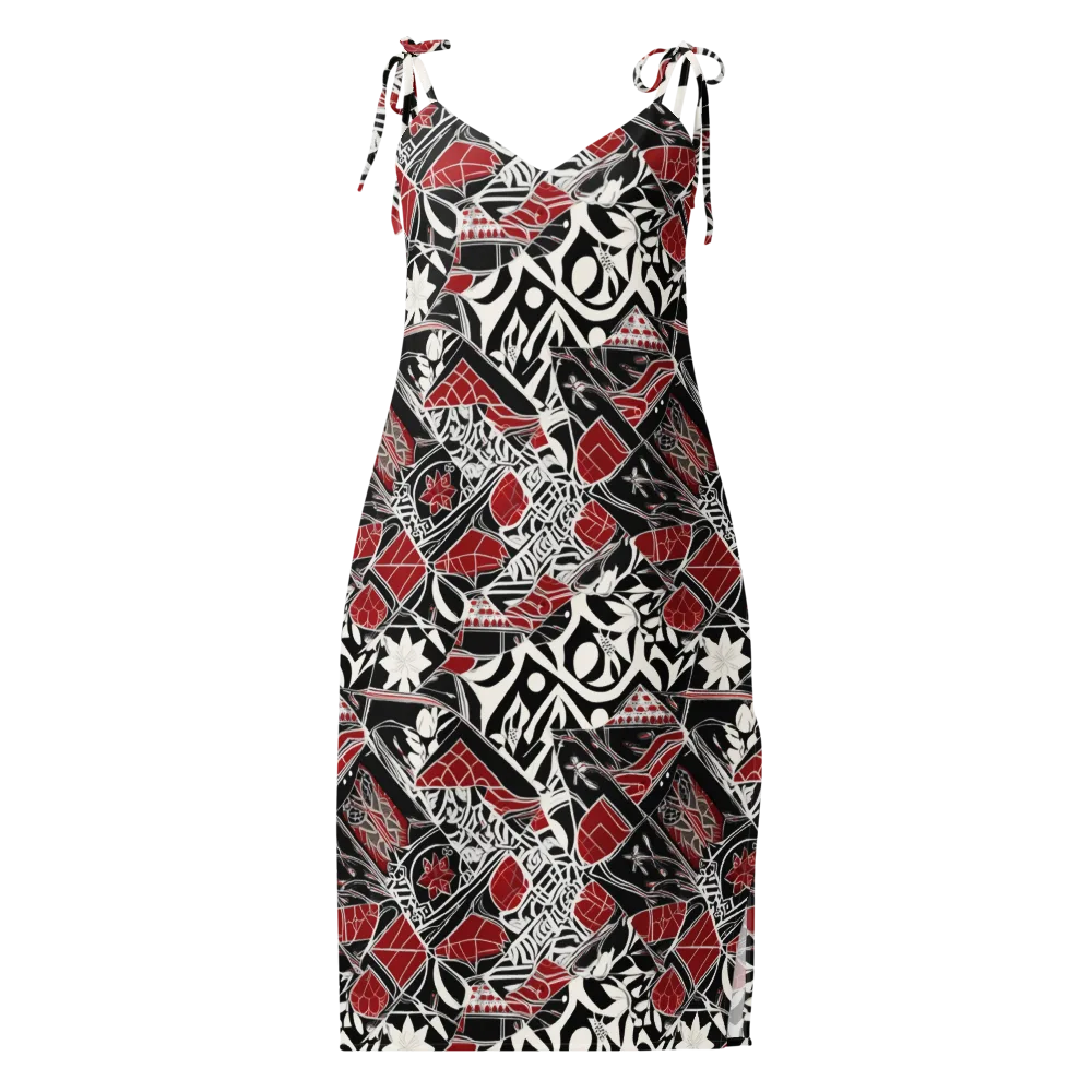 Crimson Rhapsody on Slip Dress — Front