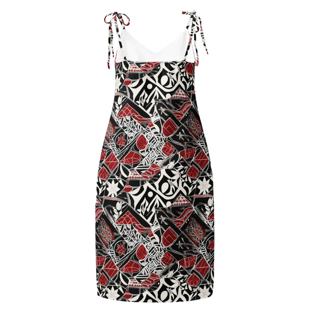 Crimson Rhapsody on Slip Dress — Back