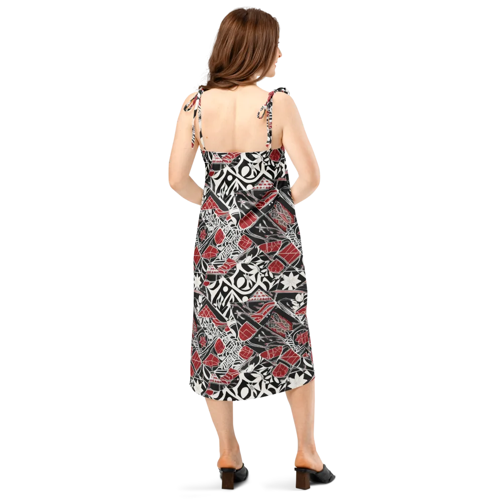 Crimson Rhapsody on Slip Dress — Back