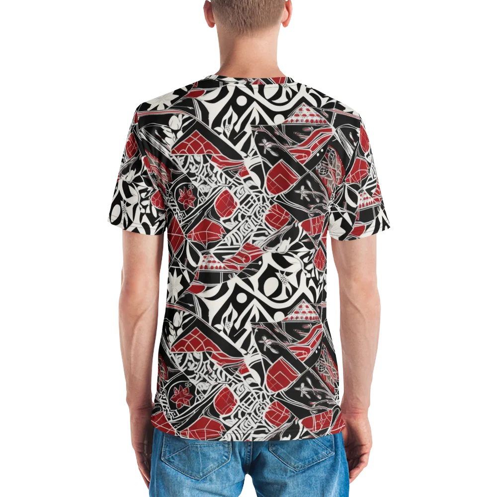 Crimson Rhapsody on Men's Crew Neck T-Shirt — Back