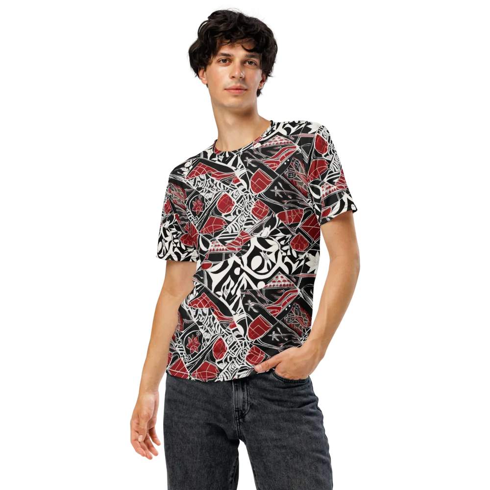 Crimson Rhapsody on Men's Crew Neck T-Shirt — Front