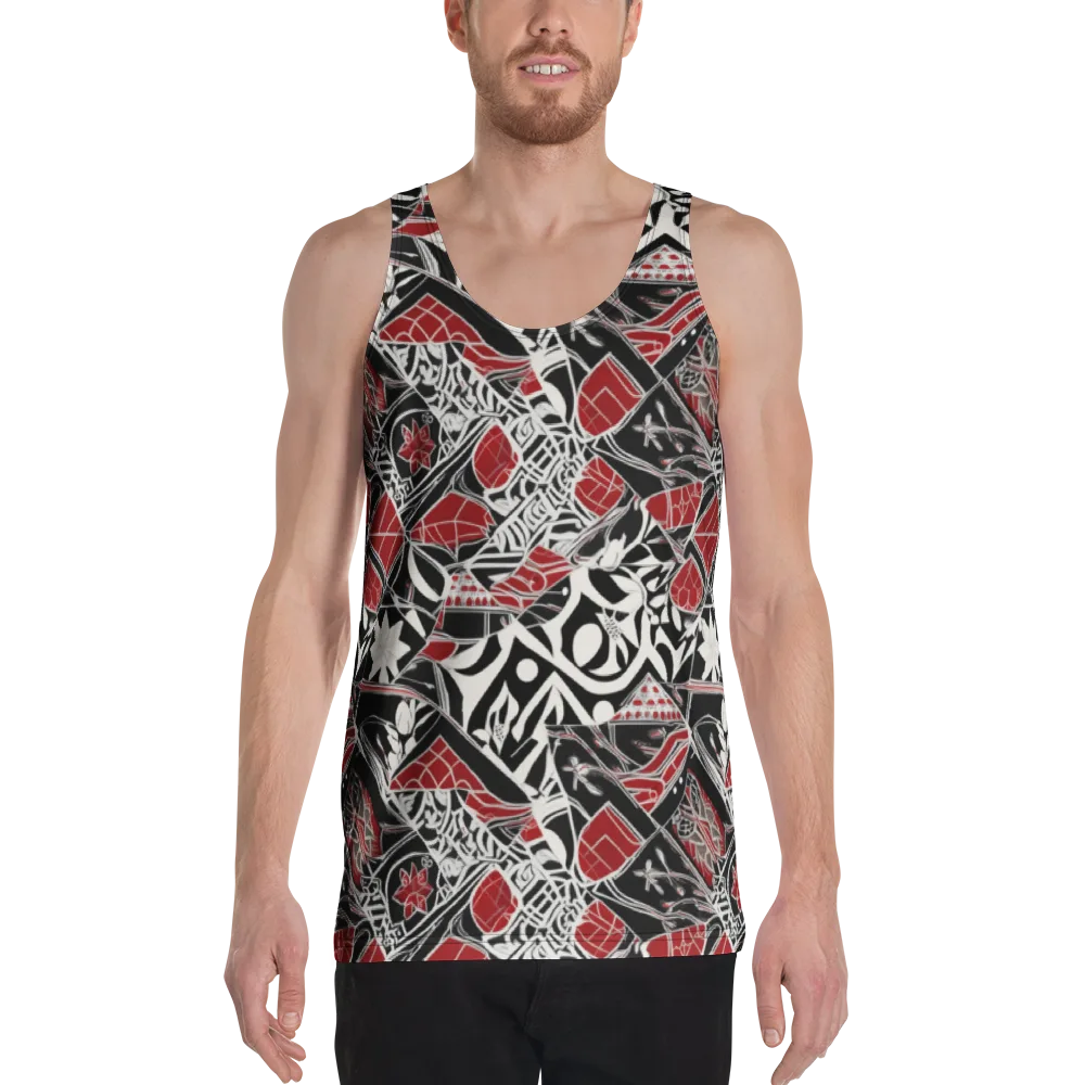 Crimson Rhapsody on Men's Tank Top — Front