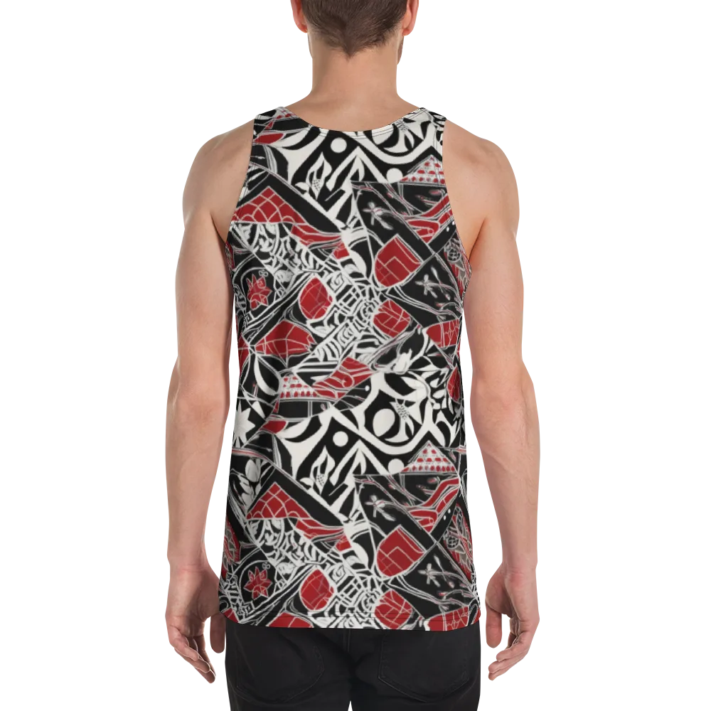 Crimson Rhapsody on Men's Tank Top — Back