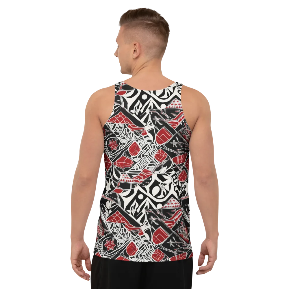 Crimson Rhapsody on Men's Tank Top — Back