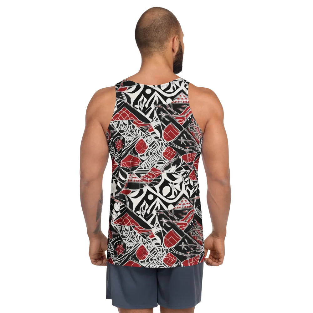 Crimson Rhapsody on Men's Tank Top — Back