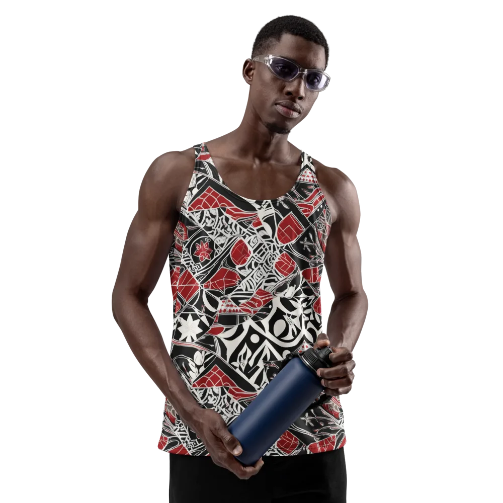 Crimson Rhapsody on Men's Tank Top — Front