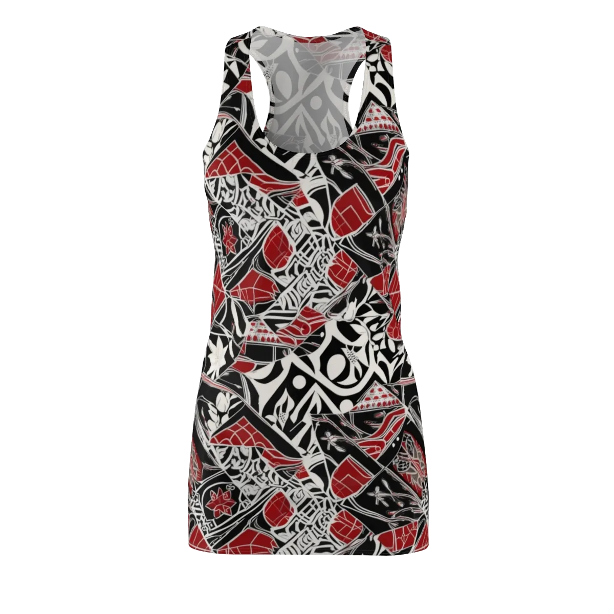 Crimson Rhapsody on Racerback Dress — Front