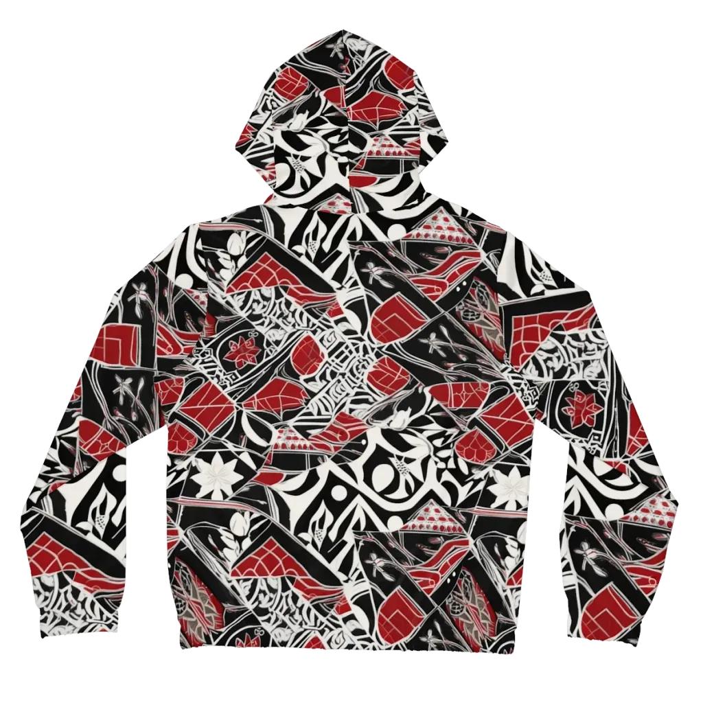 Crimson Rhapsody on Women's Full-Zip Hoodie — Back