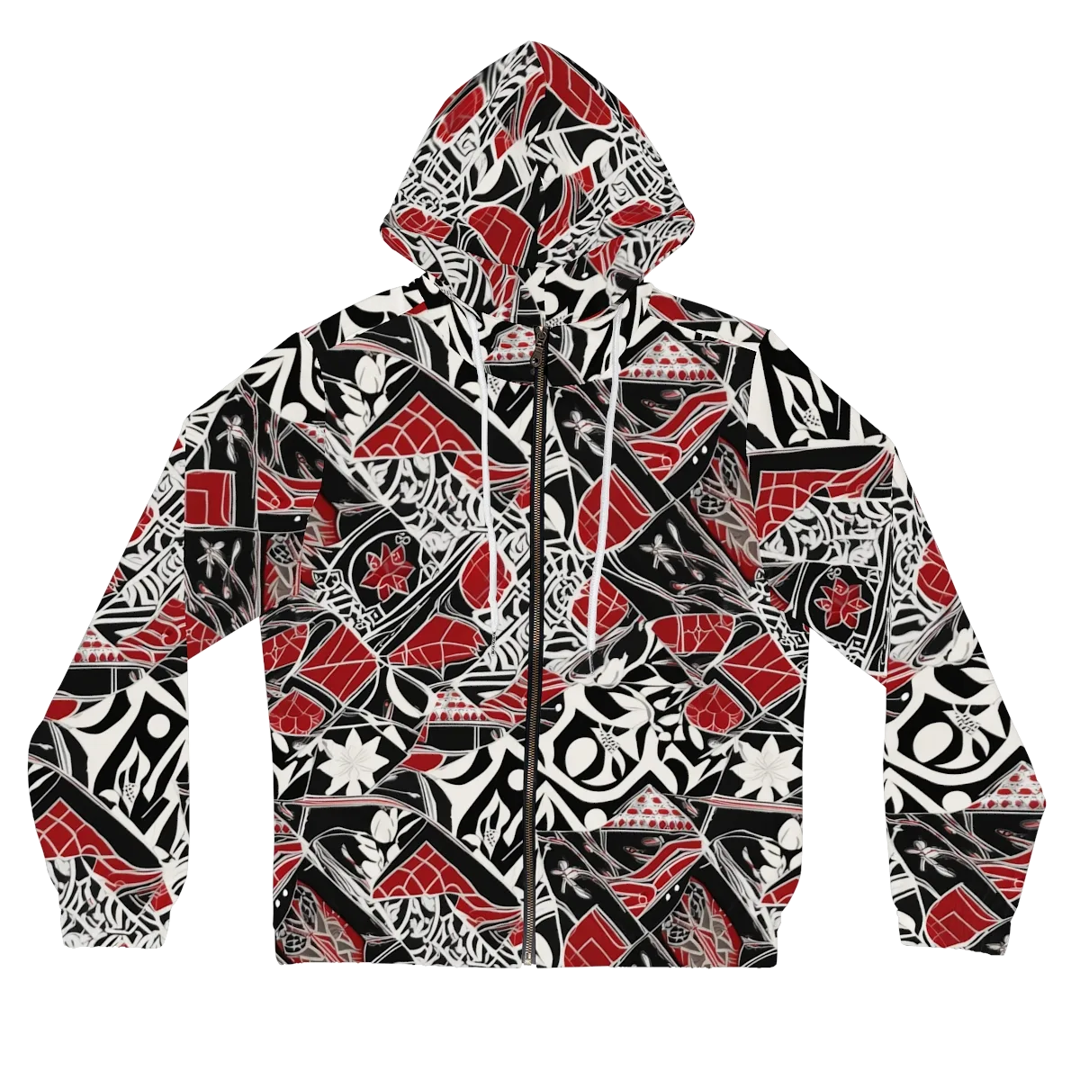 Crimson Rhapsody on Women's Full-Zip Hoodie — Front