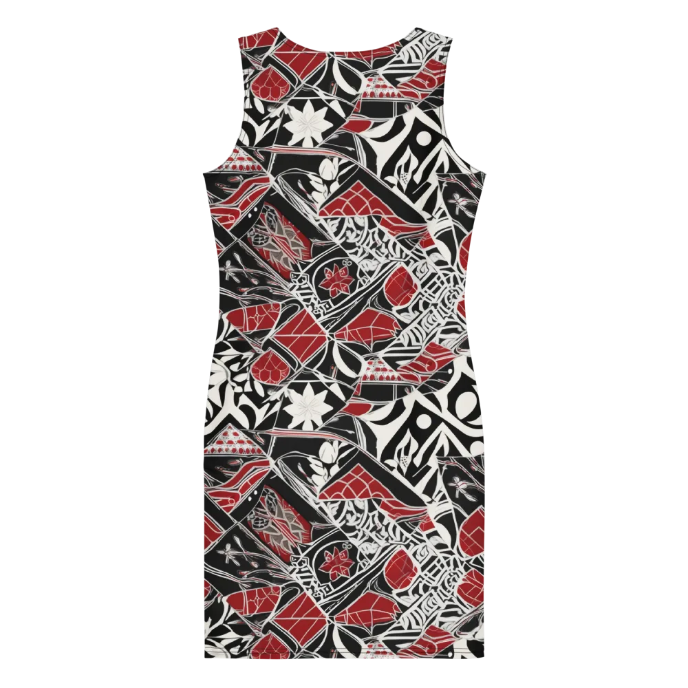 Crimson Rhapsody on Bodycon Dress — Back