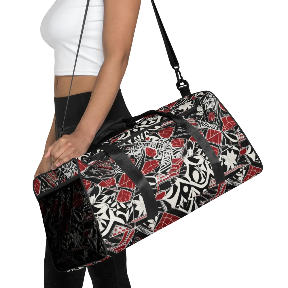 Crimson Rhapsody on Duffle Bag — Front