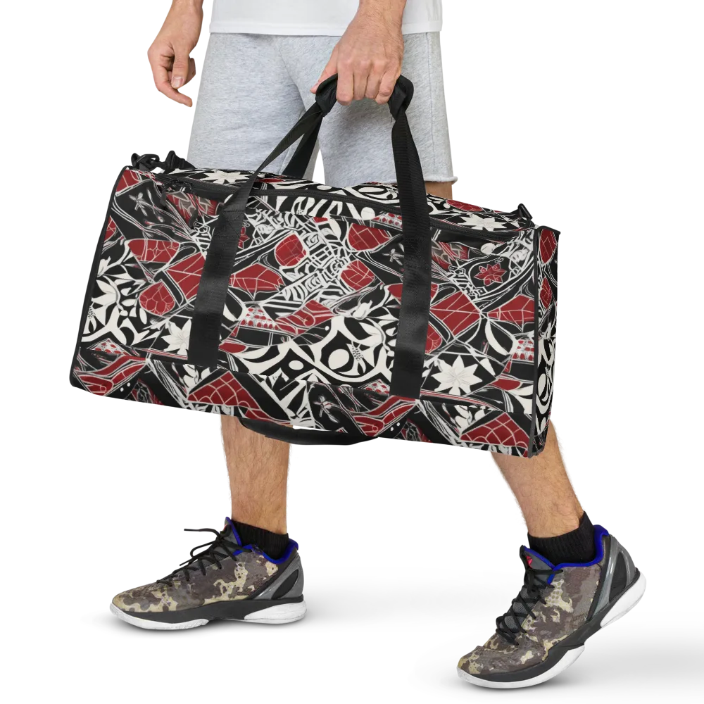 Crimson Rhapsody on Duffle Bag — Front