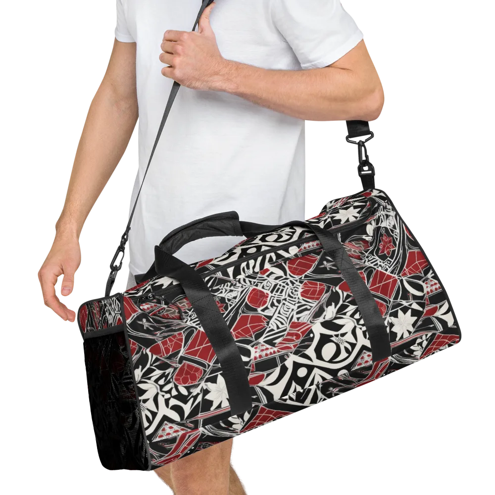 Crimson Rhapsody on Duffle Bag — Right Front