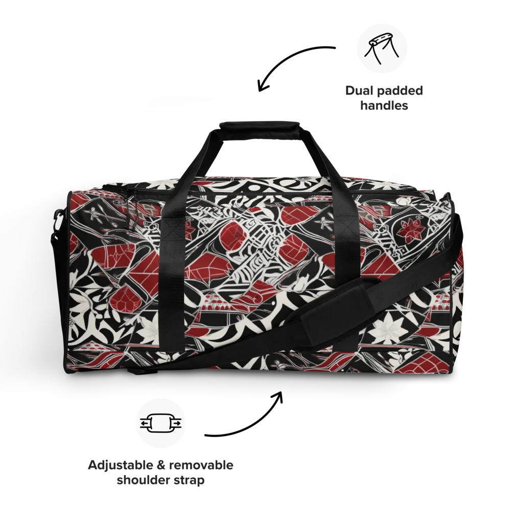 Crimson Rhapsody on Duffle Bag — Front