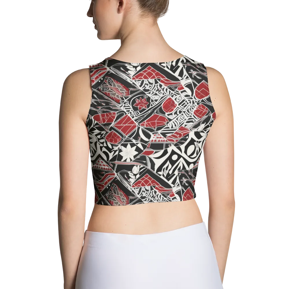 Crimson Rhapsody on Crop Top — Back