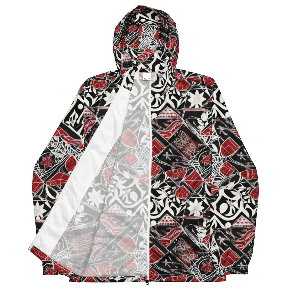 Crimson Rhapsody on Men's Windbreaker — Front