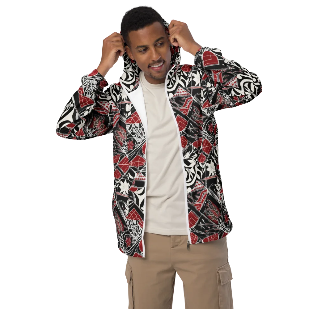 Crimson Rhapsody on Men's Windbreaker — Front