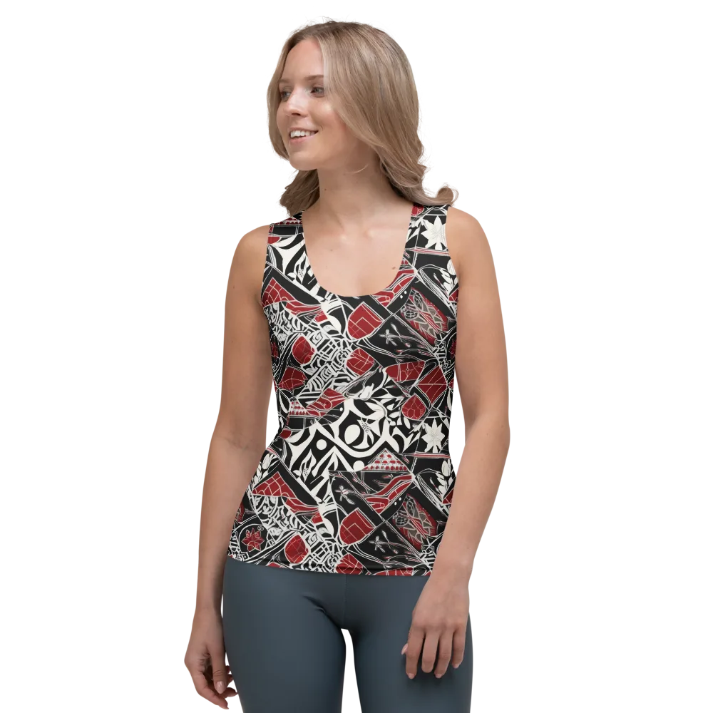 Crimson Rhapsody on Women's Tank Top — Front
