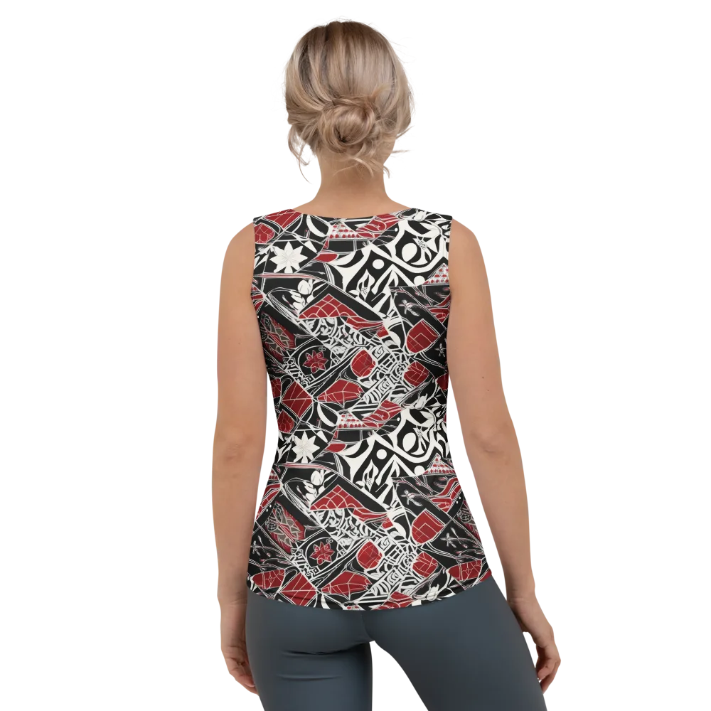 Crimson Rhapsody on Women's Tank Top — Back