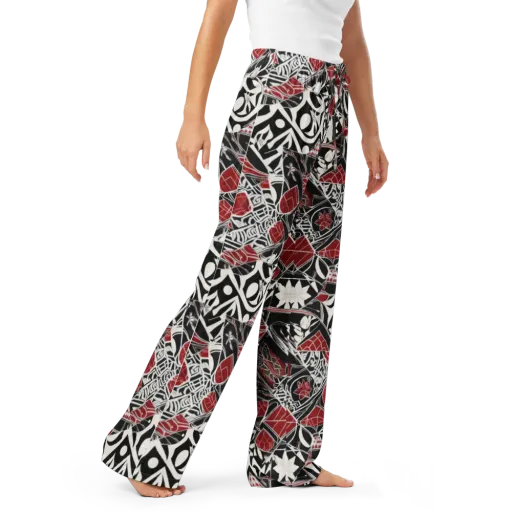 Crimson Rhapsody on a Women's Pajama Pants