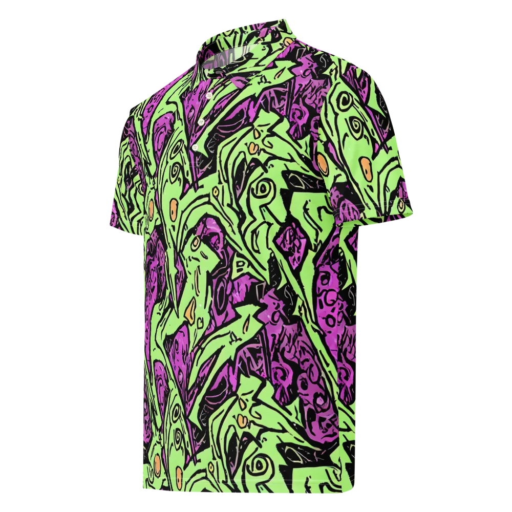 Ink Frenzy on Men's Slim Fit Polo Shirt — Left Front