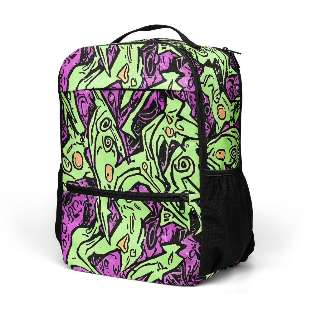 Ink Frenzy on Utility Backpack — Left Front