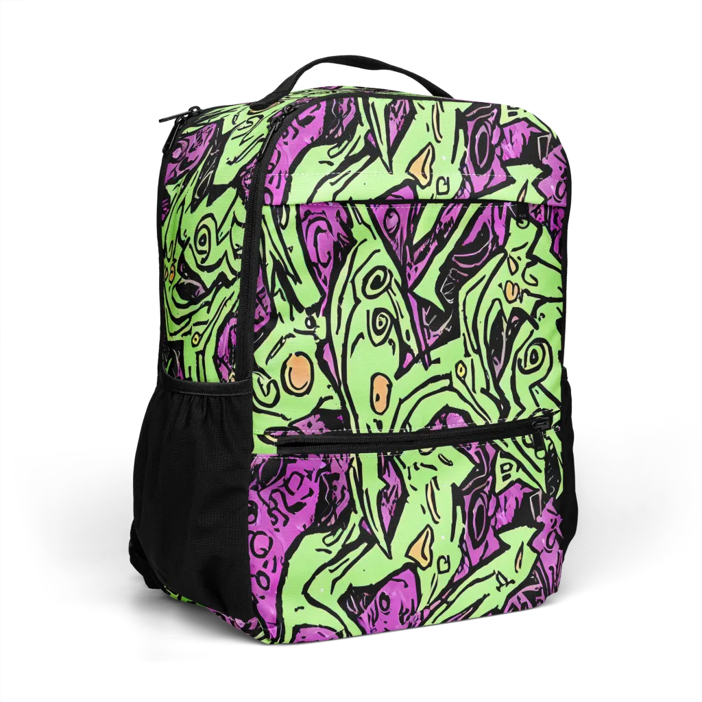 Ink Frenzy on Utility Backpack — Right Front