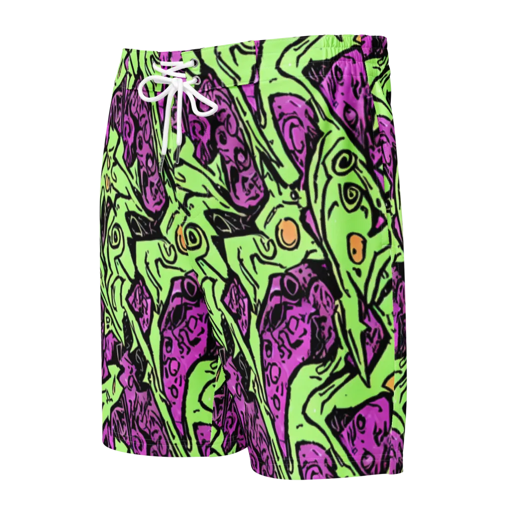 Ink Frenzy on Men's Board Shorts — Front