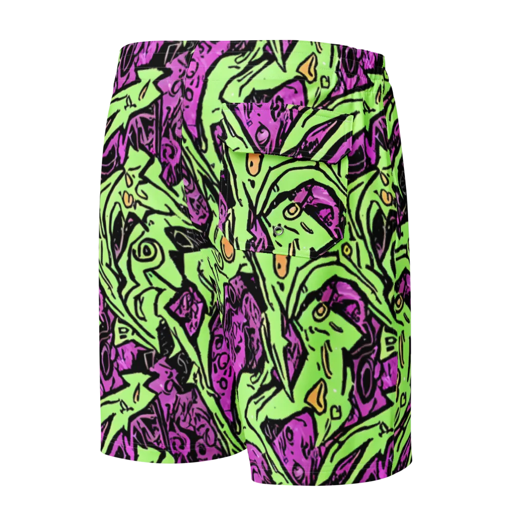 Ink Frenzy on Men's Board Shorts — Back