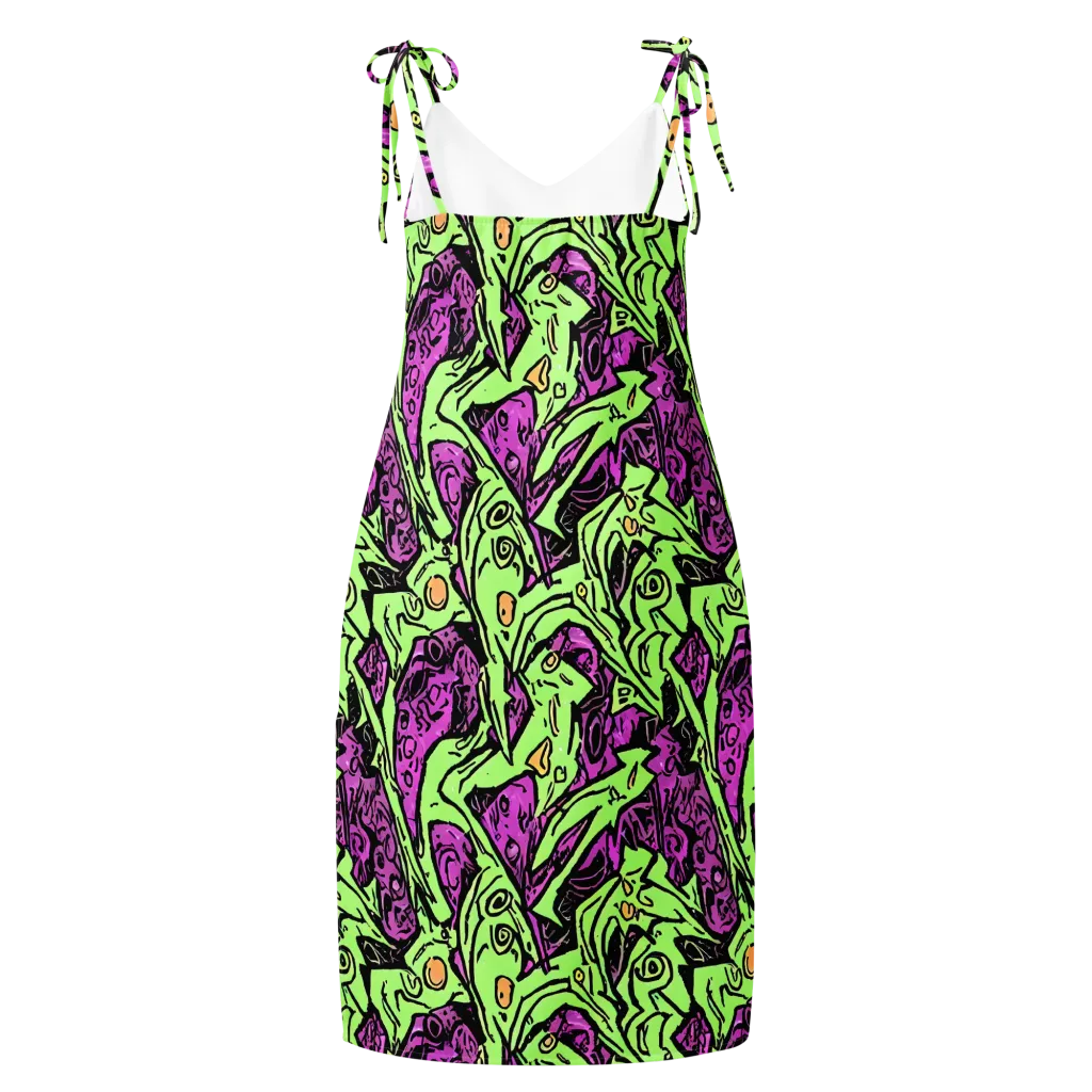 Ink Frenzy on Slip Dress — Back
