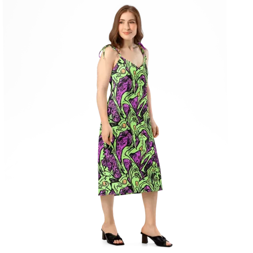 Ink Frenzy on a Slip Dress