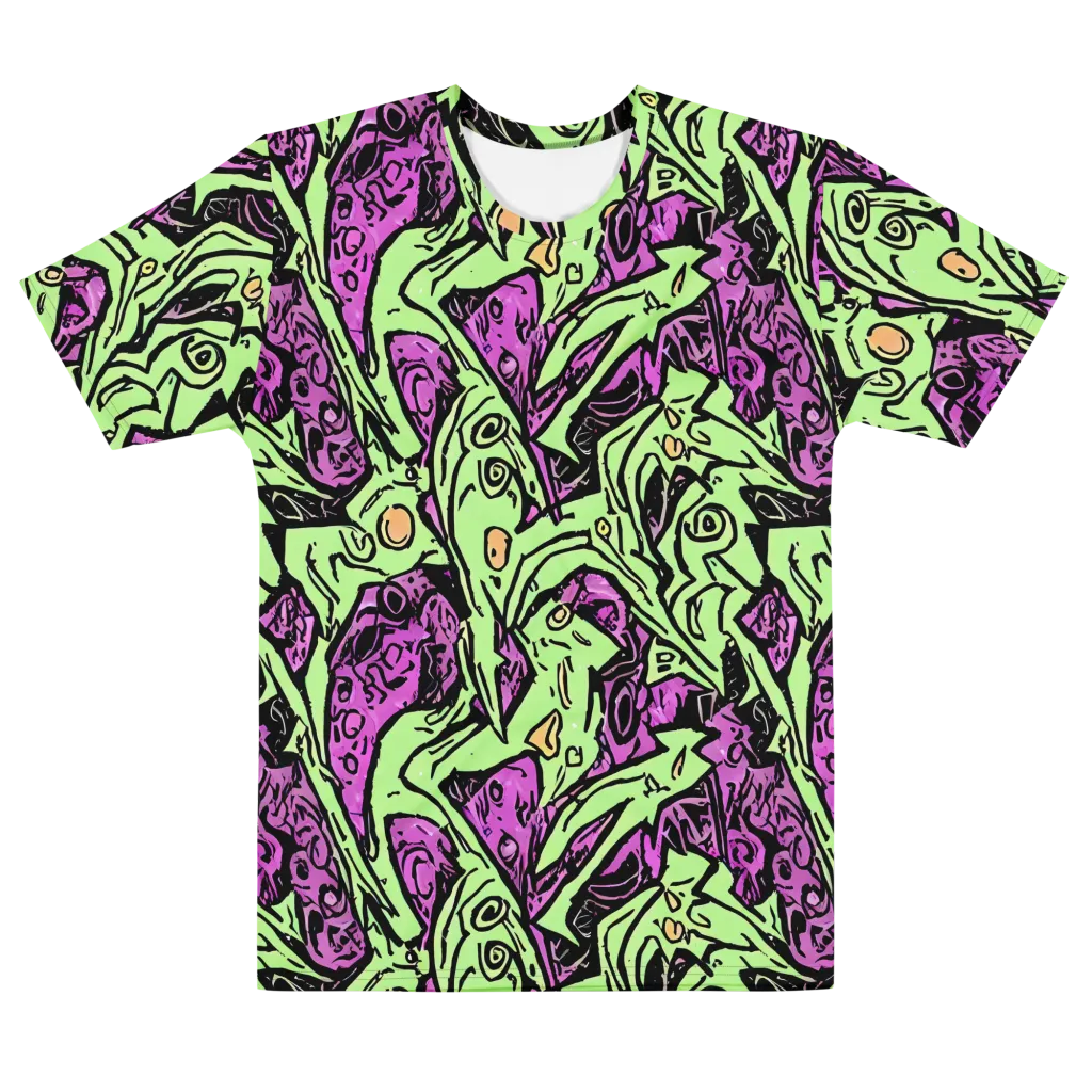 Ink Frenzy on Men's Cotton Crew Neck T-Shirt — Front