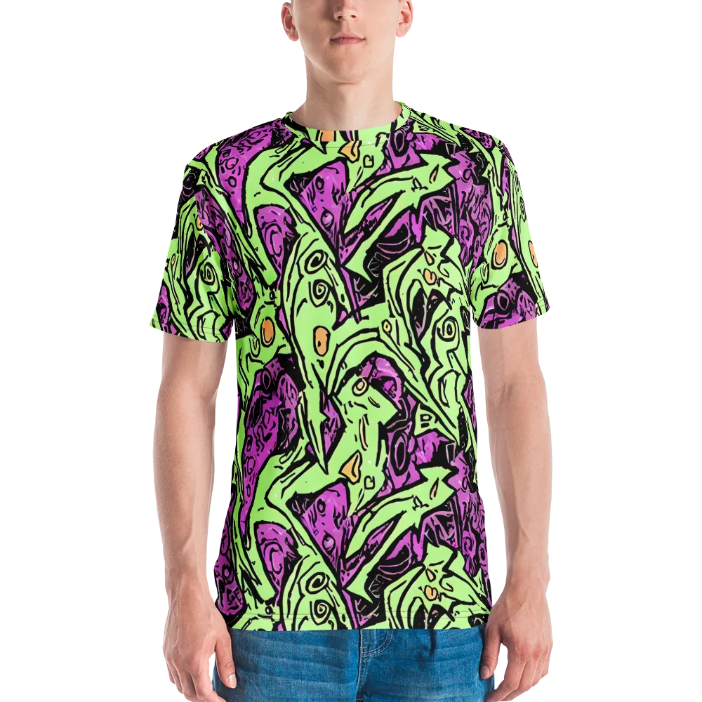 Ink Frenzy on Men's Crew Neck T-Shirt — Front