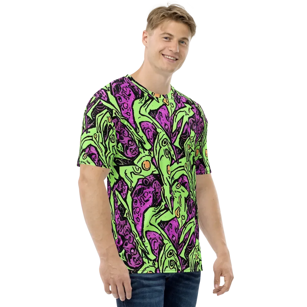 Ink Frenzy on Men's Crew Neck T-Shirt — Right