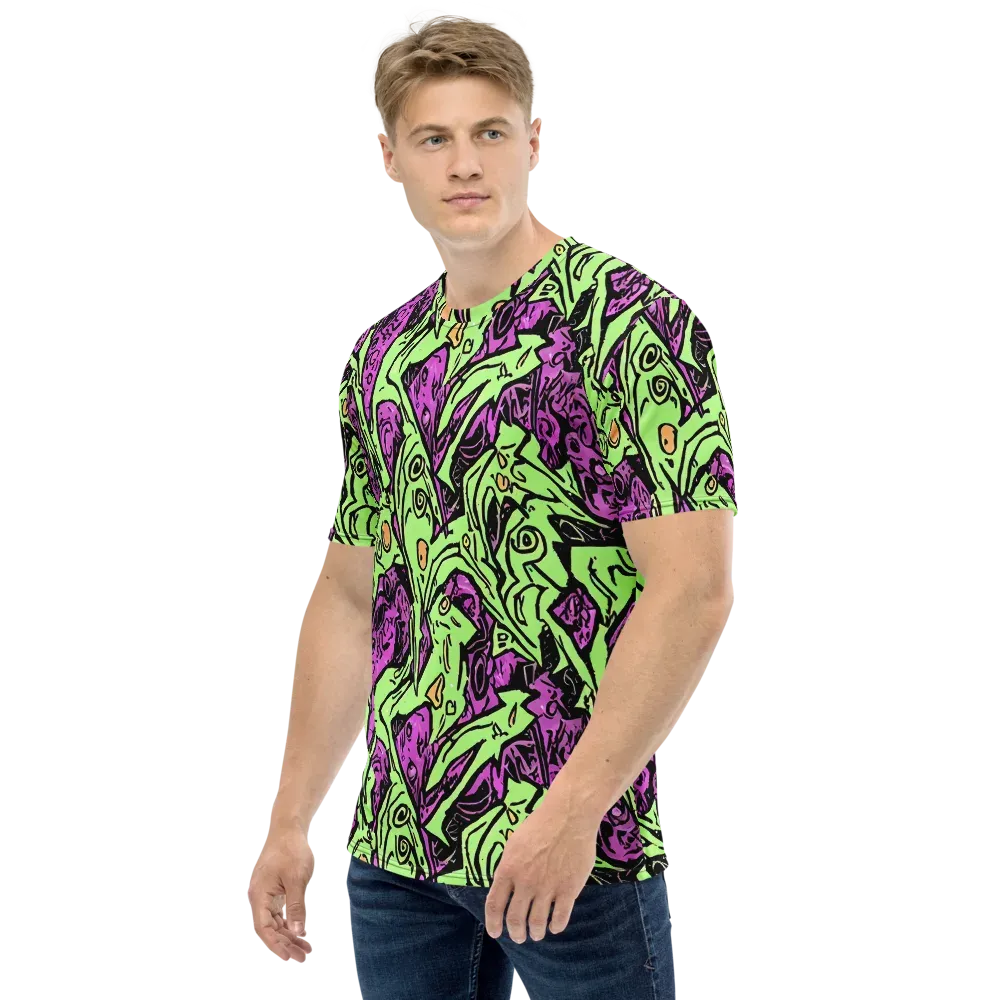 Ink Frenzy on Men's Crew Neck T-Shirt — Left
