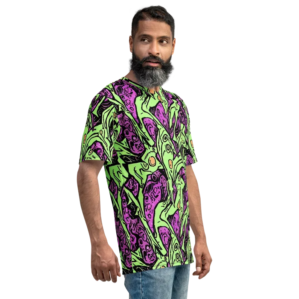 Ink Frenzy on Men's Crew Neck T-Shirt — Right