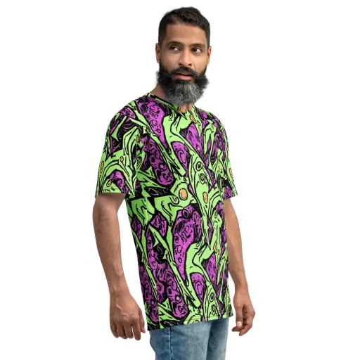 Ink Frenzy on a Men's Crew Neck T-Shirt