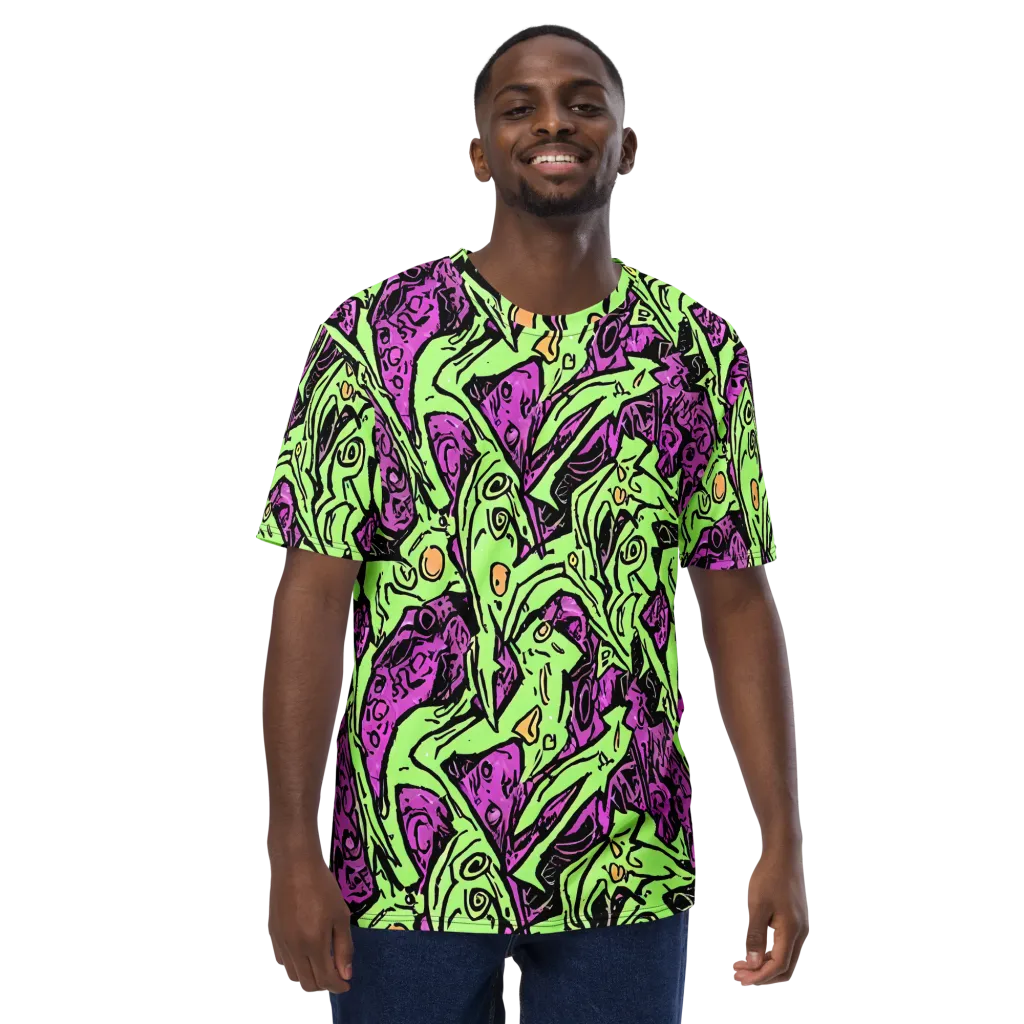 Ink Frenzy on Men's Crew Neck T-Shirt — Front
