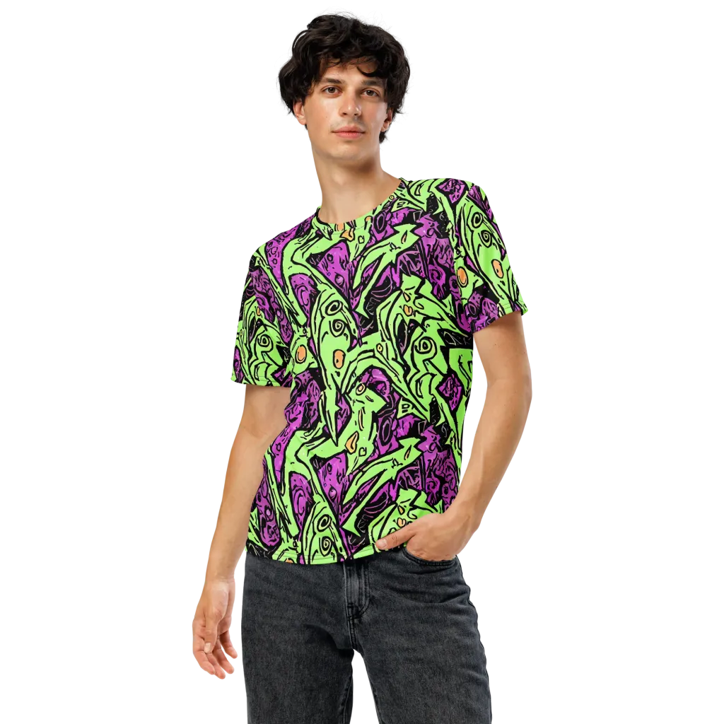 Ink Frenzy on Men's Crew Neck T-Shirt — Front