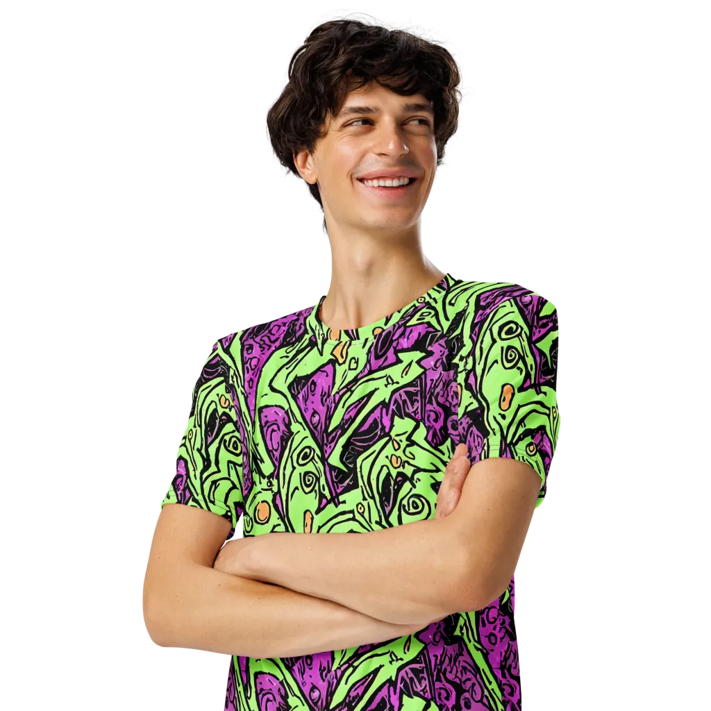 Ink Frenzy on Men's Crew Neck T-Shirt — Left Front