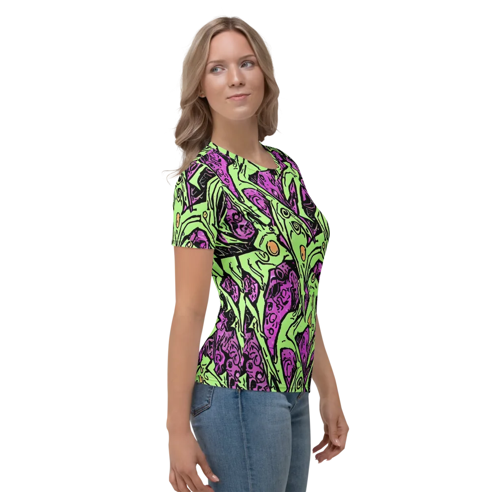Ink Frenzy on Women's Crew Neck T-Shirt — Right