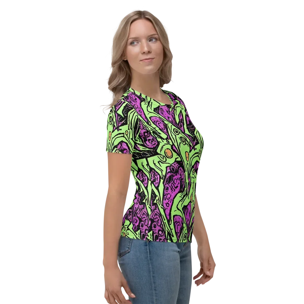 Ink Frenzy on Women's Crew Neck T-Shirt — Right