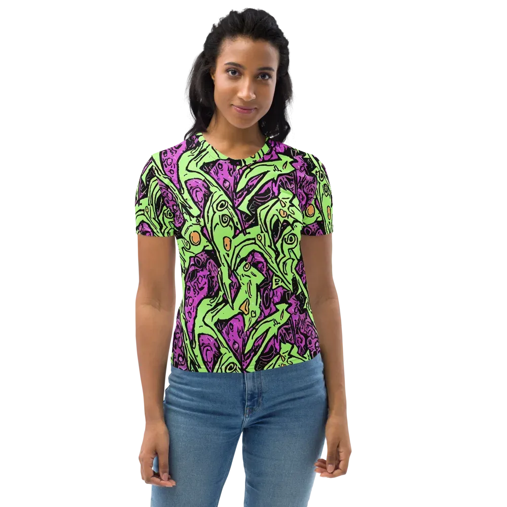 Ink Frenzy on Women's Crew Neck T-Shirt — Front