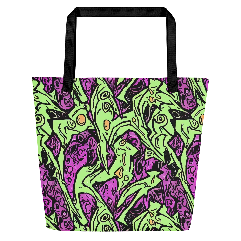 Ink Frenzy on Large Tote Bag W/ Pocket — Front
