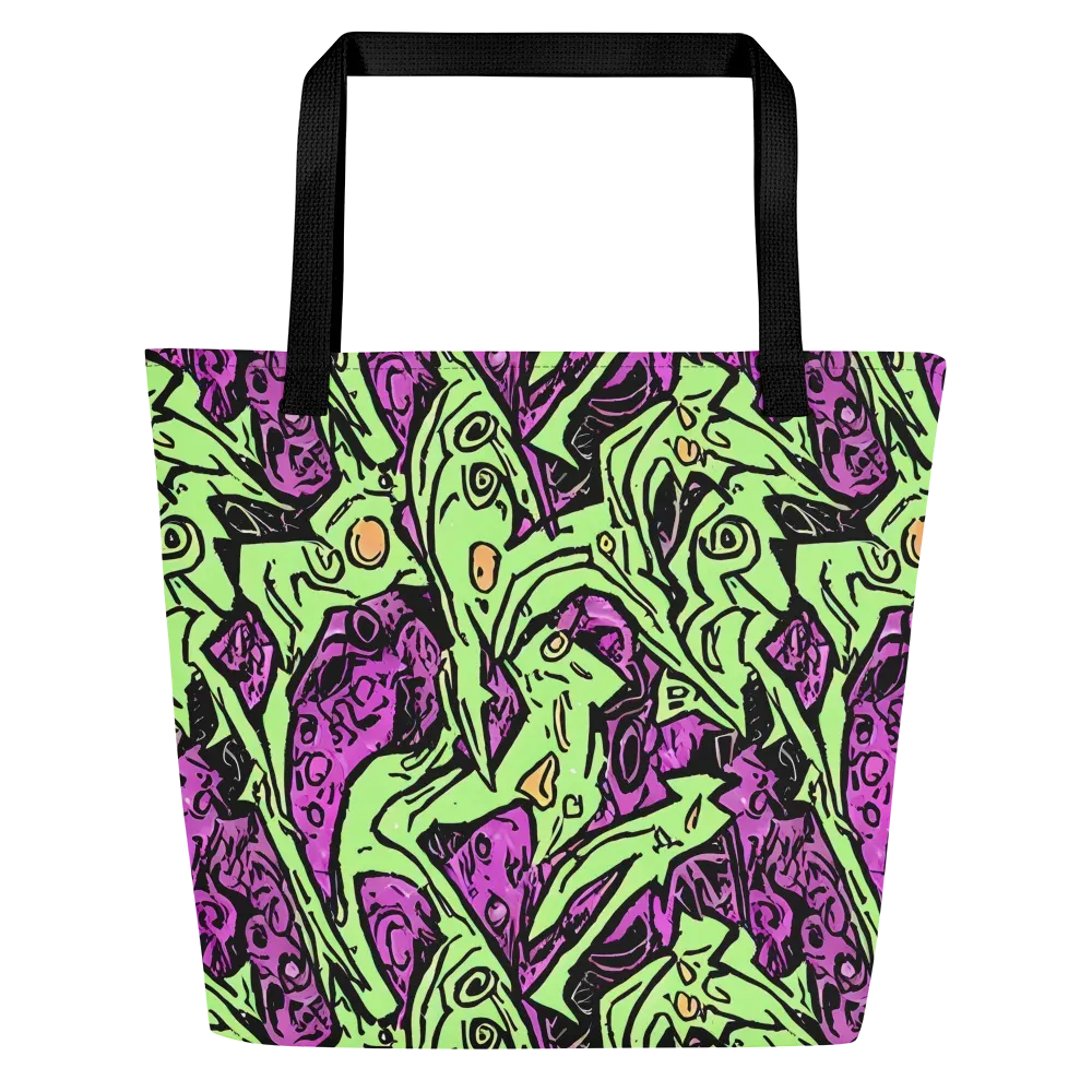 Ink Frenzy on Large Tote Bag W/ Pocket — Front