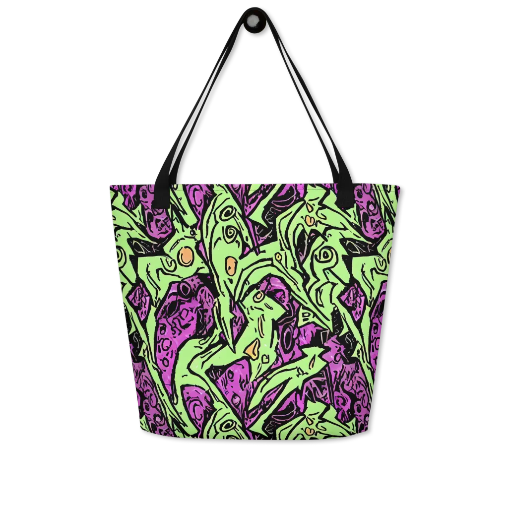 Ink Frenzy on Large Tote Bag W/ Pocket — Front