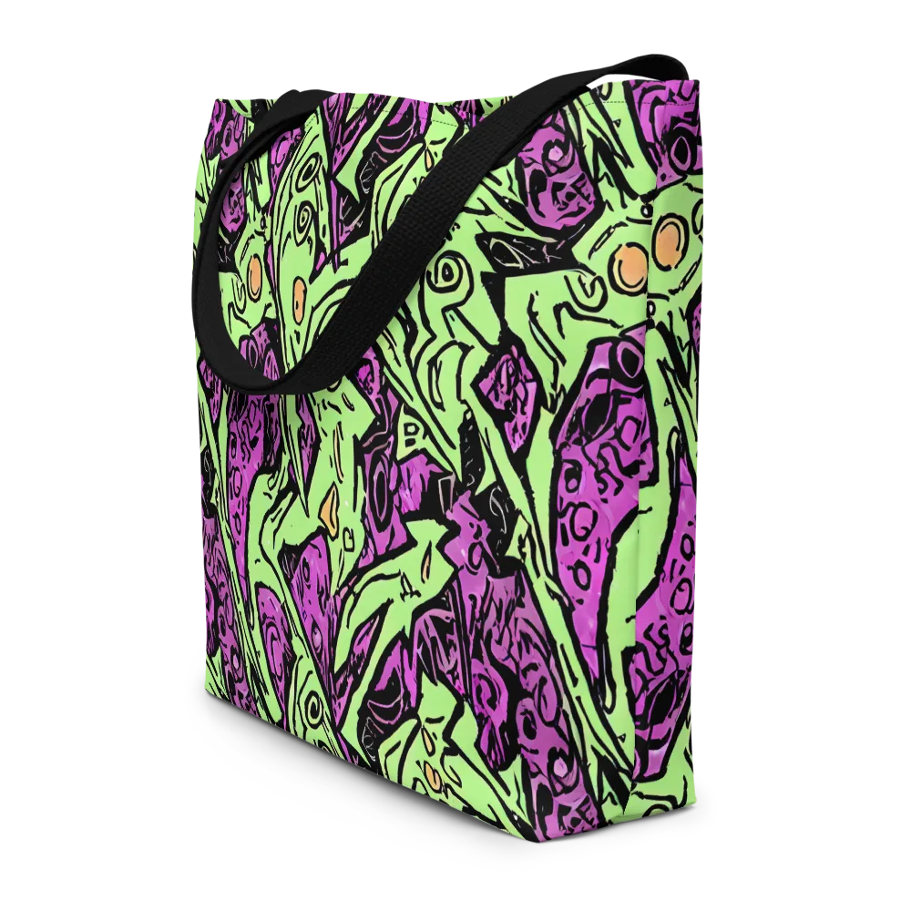 Ink Frenzy on Large Tote Bag W/ Pocket — Front